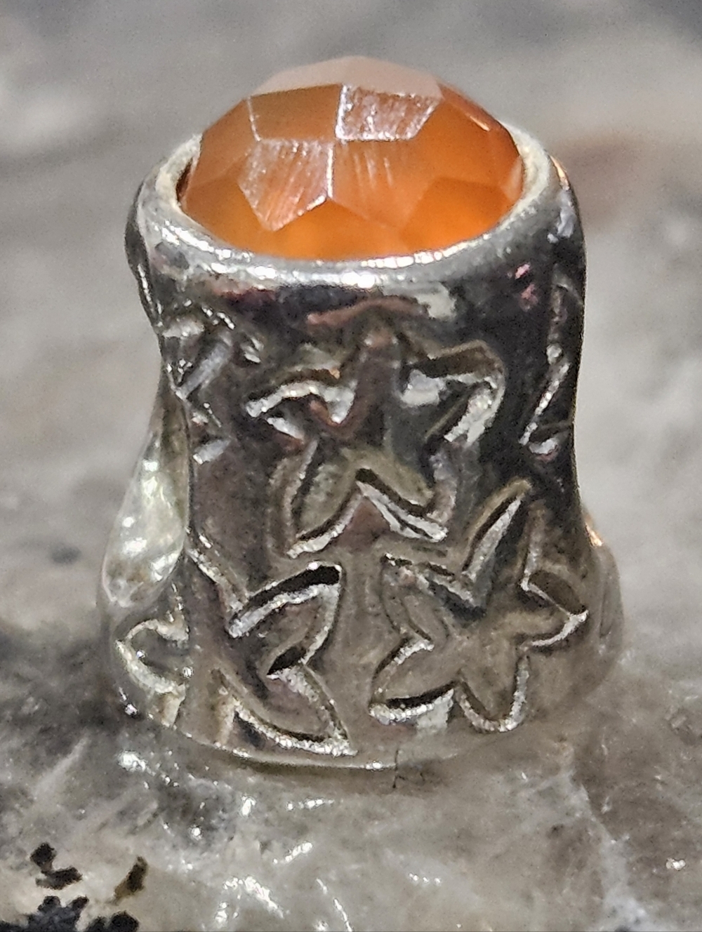PANDORA Thimble Carnelian Charm -  Rare